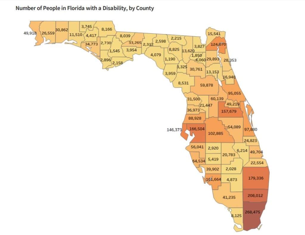 Updated Disabled Persons Statistics for the State of Florida